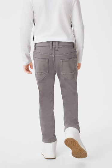 Enfants garçons - Pantalon chaud - slim fit - jean gris