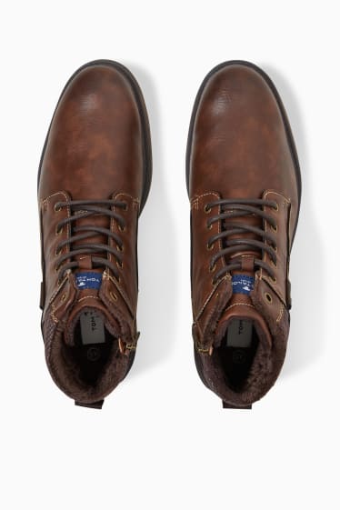 Heren - Tom Tailor - boots - imitatieleer - bruin