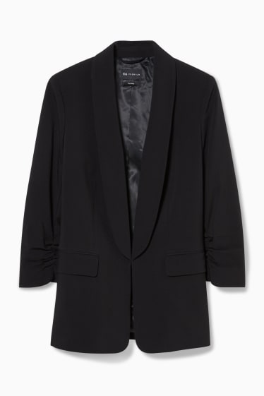 Femmes - Blazer de costume - cintrée - noir