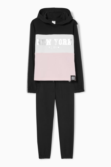 Children - Set - hoodie and joggers - augmented reality motif - black