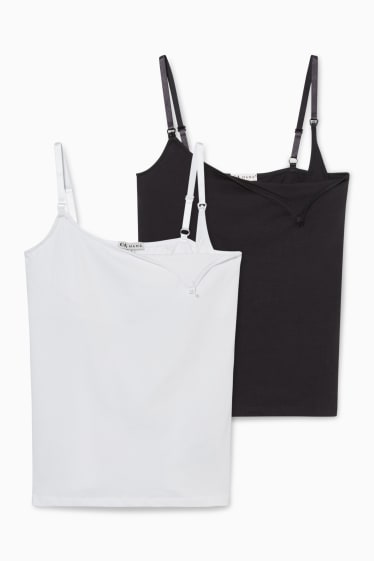 Women - Multipack of 2 - nursing top - white / black