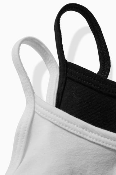 Enfants - Lot de 2 - brassières - noir / blanc