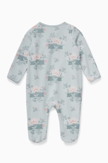 Babies - Baby sleepsuit - floral - mint green