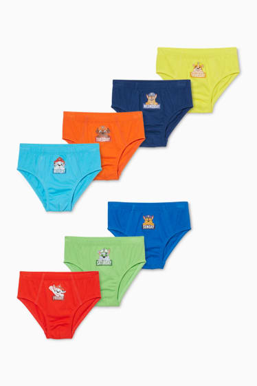 Enfants garçons - Lot de 7 - Pat’ Patrouille - slips - rouge / jaune