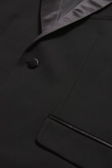 Pánské - Oblekové sako - slim fit - stretch - LYCRA® - černá