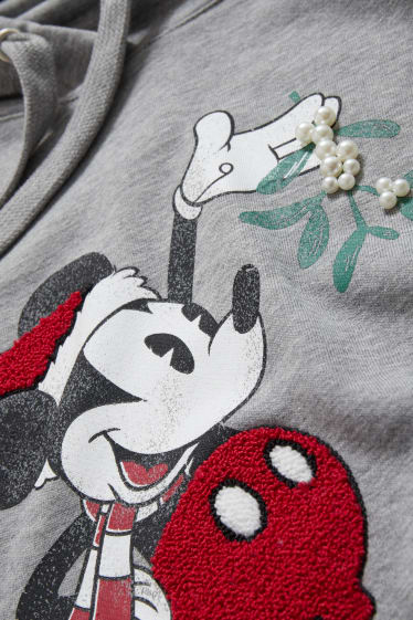 Femmes - Sweat à capuche - Minnie Mouse - gris chiné