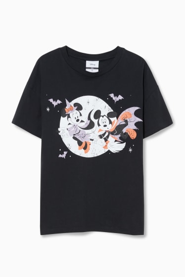 Ados & jeunes adultes - CLOCKHOUSE - T-shirt - finition brillante - Disney - noir