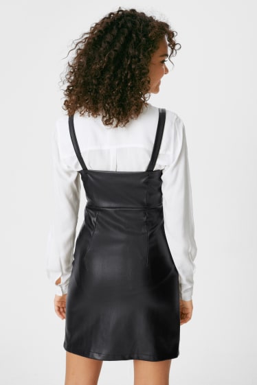 Women - CLOCKHOUSE - dress - faux leather - black