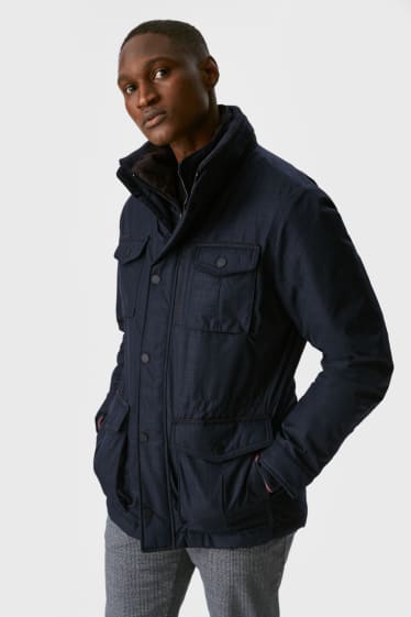 Men - Jacket with hood - black