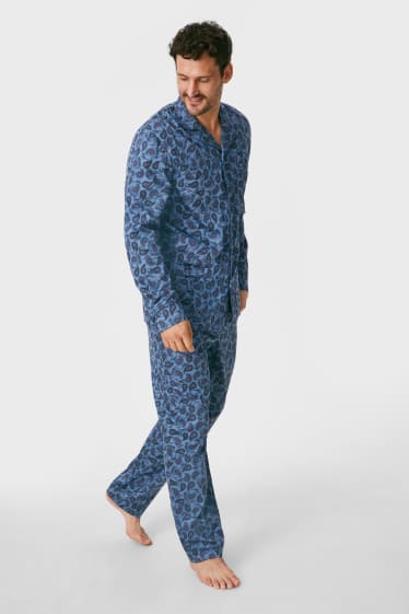 Herren - Pyjama - blau