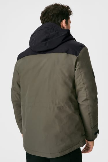 Men - Outdoor jacket with hood - dark green