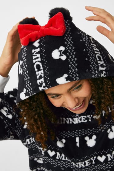 Women - CLOCKHOUSE - fleece onesie with hood - Disney - black
