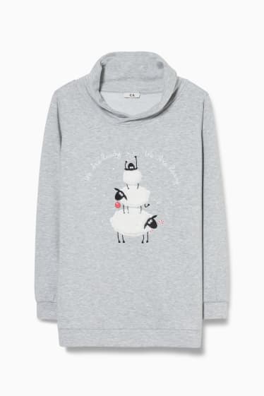 Femmes - Sweat de Noël - gris clair chiné