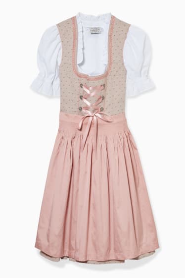 Women - Dirndl - 3 piece - white / beige