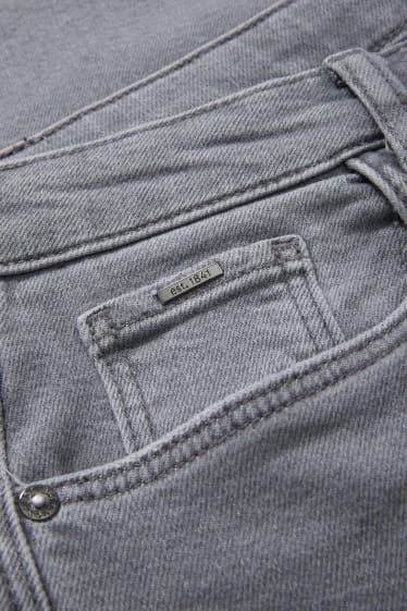 Dámské - Premium straight tapered jeans - džíny - světle šedé