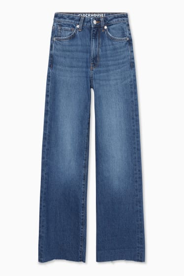 Kobiety - CLOCKHOUSE - loose fit jeans - wysoki stan - dżins-niebieski