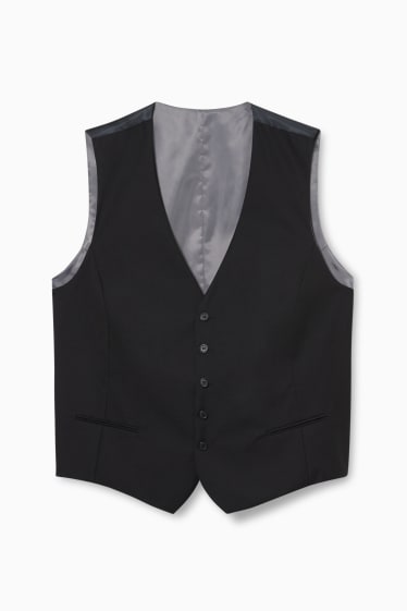 Men - Suit waistcoat  - black