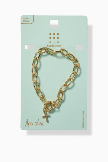 Mujer - SIX - pulsera - dorada - dorado