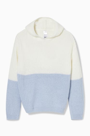 Bambini - Pullover con cappuccio - bianco