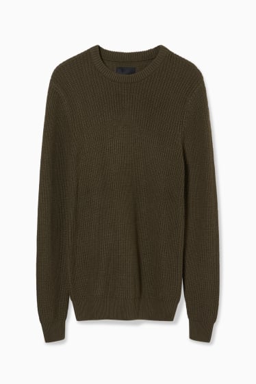 Pánské - Svetr - tmavozelená