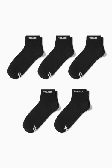 Hommes - HEAD - lot de 5 paires - chaussettes de sport - noir