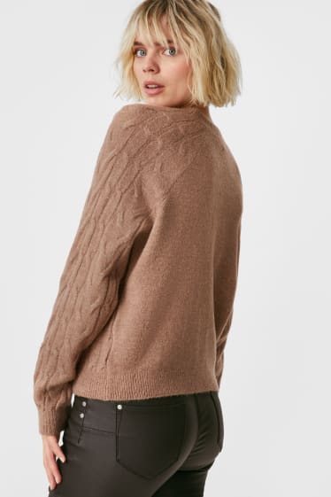 Damen - Pullover - recycelt - hellbraun
