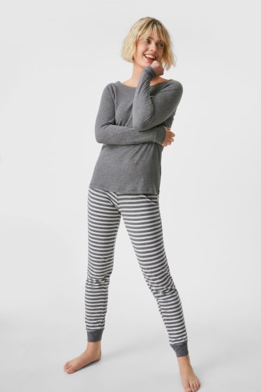 Women - Pyjamas - gray-melange