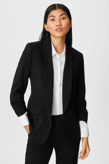 Femmes - Blazer de costume - cintrée - noir