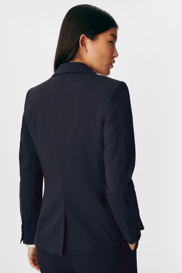 Dames - Business-blazer - getailleerd - donkerblauw