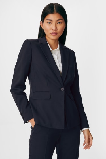 Femmes - Blazer de bureau - cintrée - bleu foncé