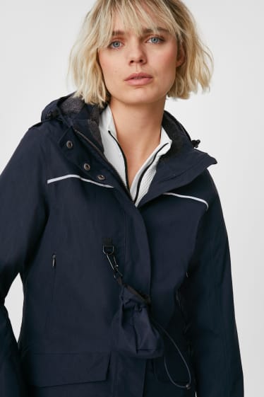 Women - Outdoor jacket for dog owners - dark blue
