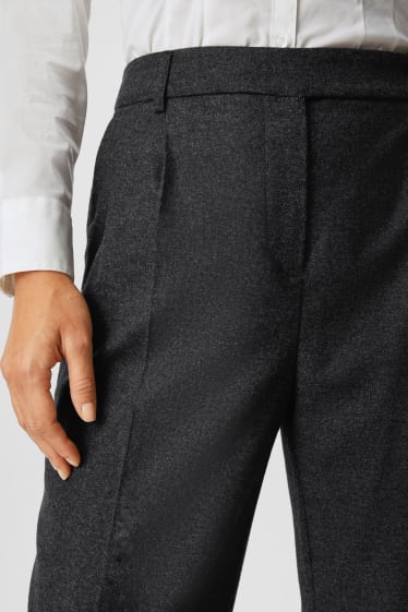 Femmes - Pantalon de bureau - wide leg - gris foncé