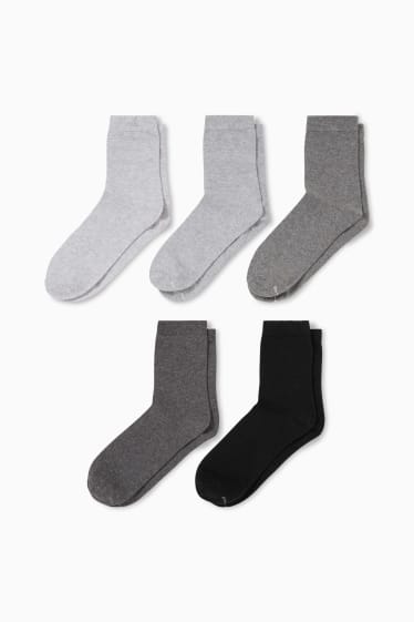 Women - Multipack of 5 - socks - light gray-melange