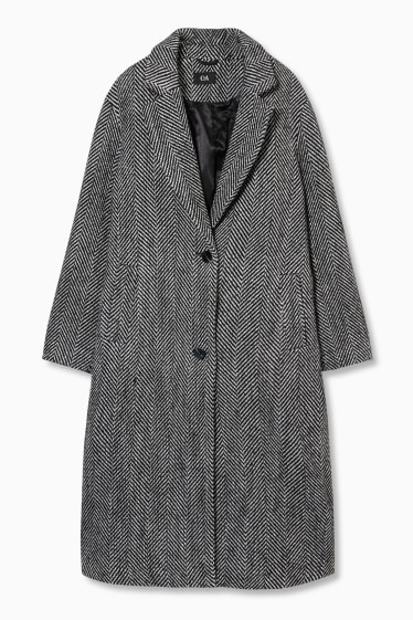 Women - Coat - black / white
