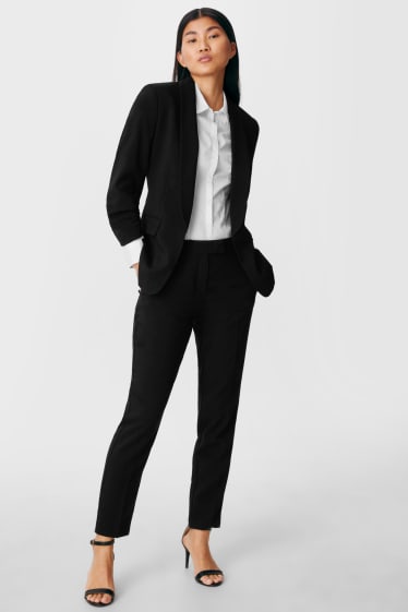 Women - Business trousers - slim fit - black