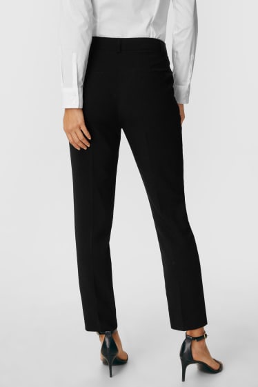 Women - Business trousers - slim fit - black