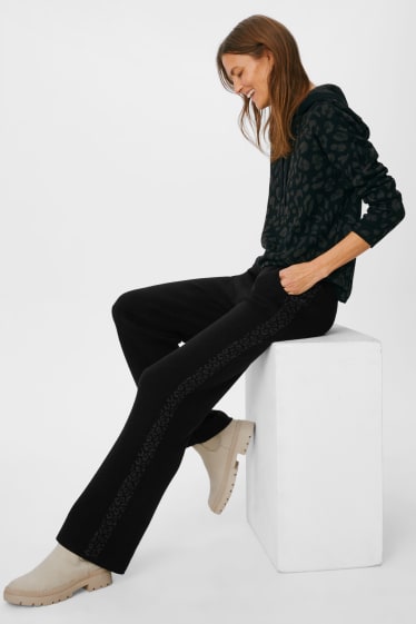 Women - Knitted trousers - black