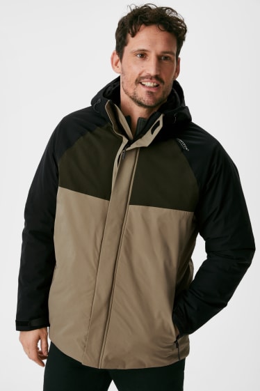 Herren - Funktionsjacke mit Kapuze - khaki