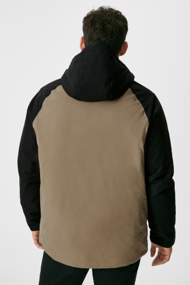 Men - Outdoor jacket with hood - khaki