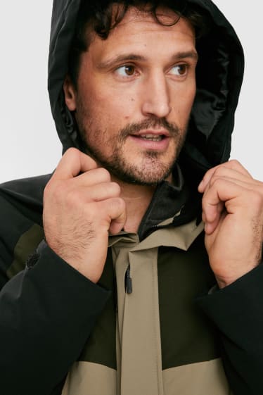 Men - Outdoor jacket with hood - khaki