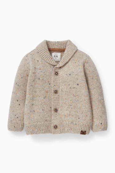 Babies - Baby cardigan - wool blend - beige-melange