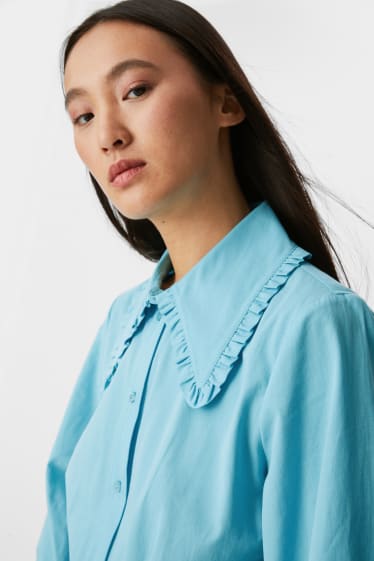 Women - Blouse - light turquoise