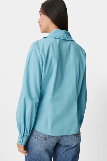 Women - Blouse - light turquoise