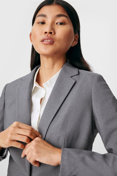 Women - Business blazer - regular fit - gray-melange
