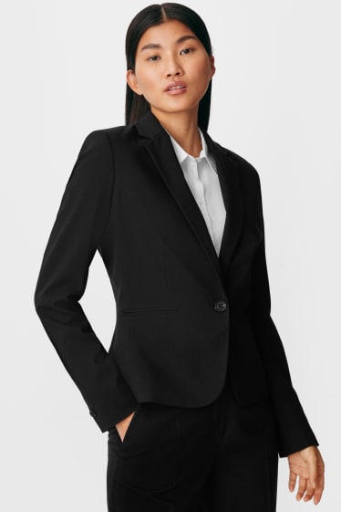 Damen - Business-Blazer - Regular Fit - schwarz
