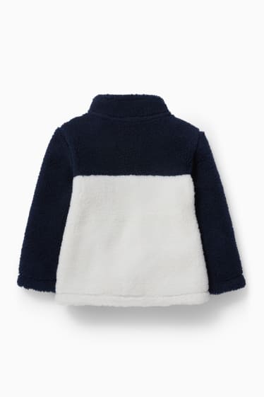 Baby Jungen - Baby-Teddyjacke - dunkelblau