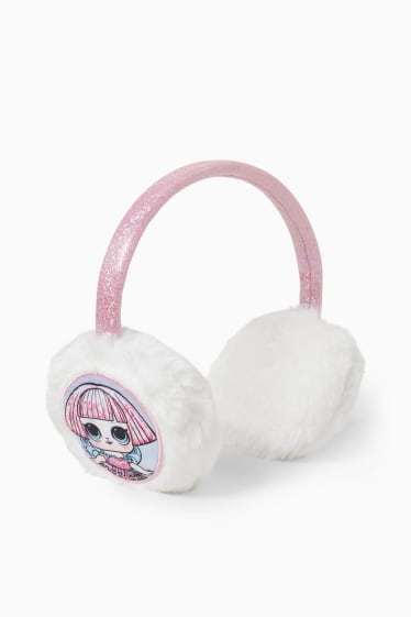Niños - L.O.L. Surprise - orejeras de pelo sintético - blanco / rosa