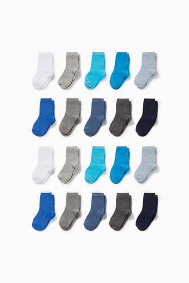 Kinderen - Set van 20 paar - sokken - donkerblauw