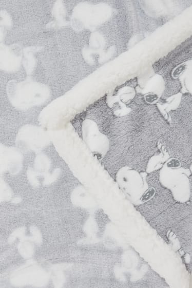 Women - Fleece throw - Snoopy - light gray-melange