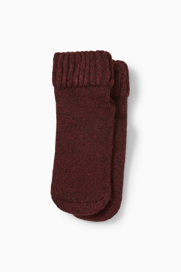 Men - Non-slip socks - brown